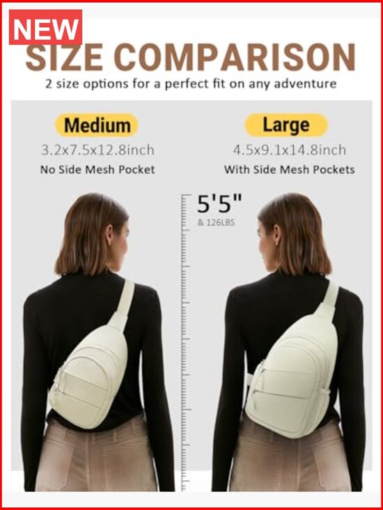 Sling Bag Crossbody Backpack Anti Theft Lightweight Travel Daypack